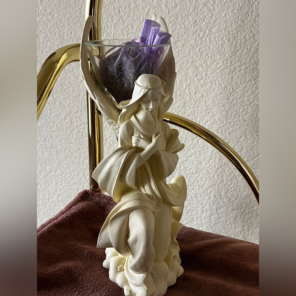 Elegant Cream Angel Figurine